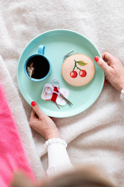 Cotton Clara Craft Kits & Supplies - Cherry Cross Stitch Kit