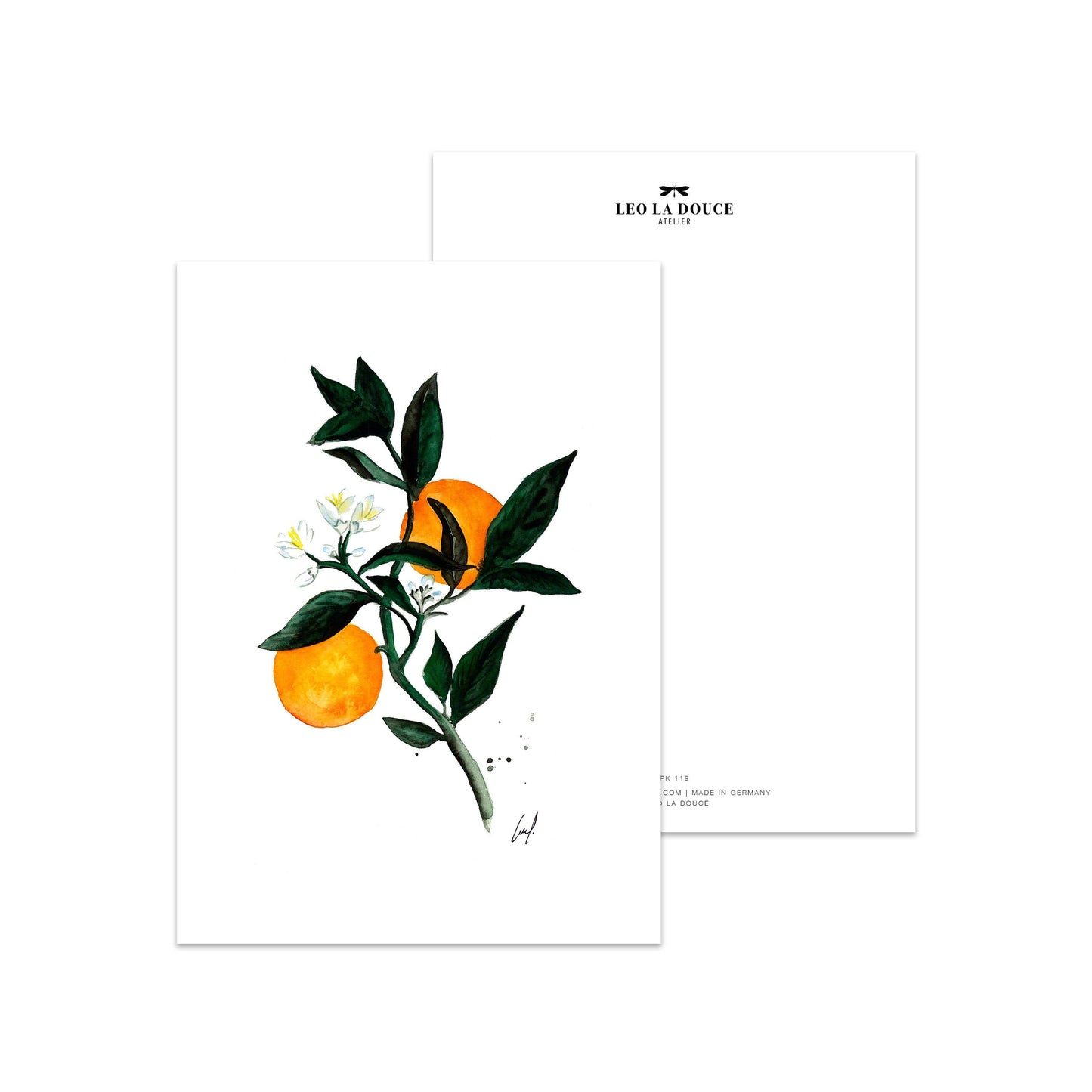 Leo La Douce- Postcard · orange