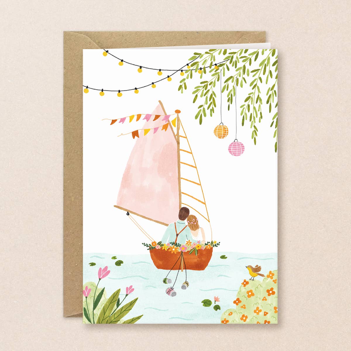 Studio Kuukeluus - Greeting Card Wedding Boat