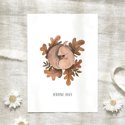 Leo La Douce GmbH - Postcard · Squirrel | Sending hugs