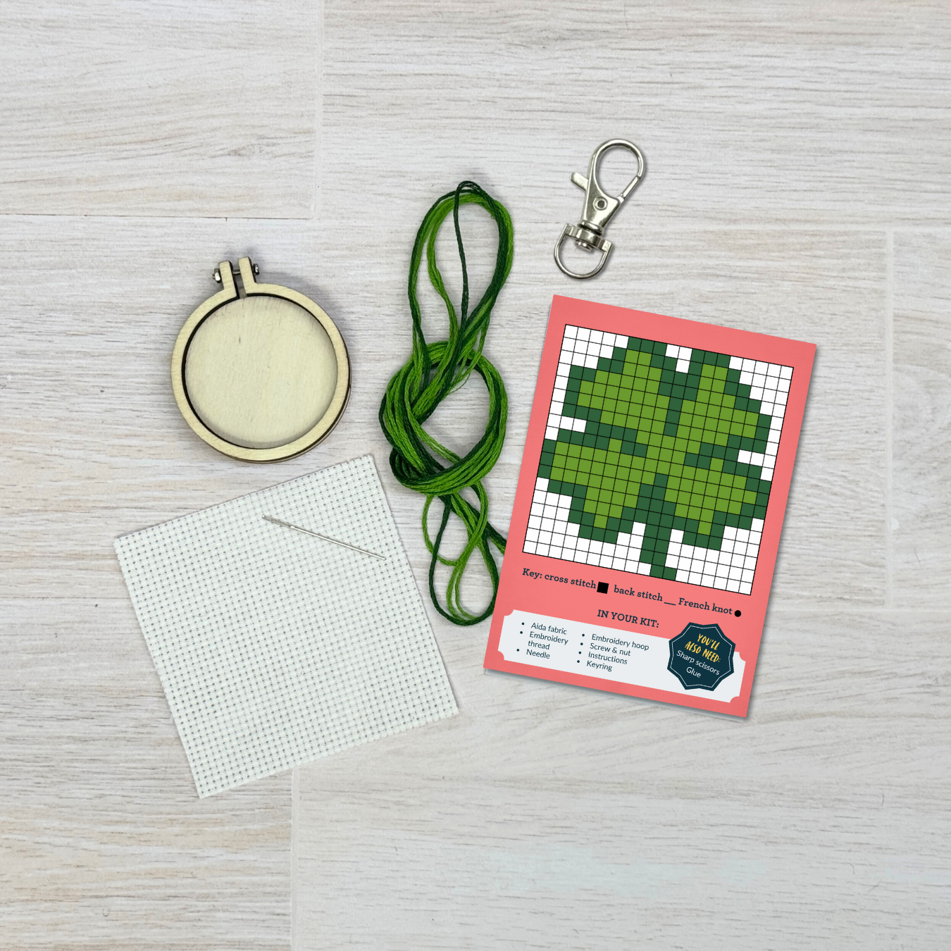 Mini Matchbox Kits - Good Luck! Mini Matchbox Cross Stitch Kit