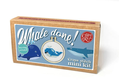 Mini Matchbox Kits - Whale Done! Mini Matchbox Cross Stitch Kit