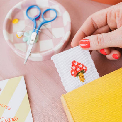 Cotton Clara Craft Kits & Supplies - Toadstool Cross Stitch Bookmark Kit