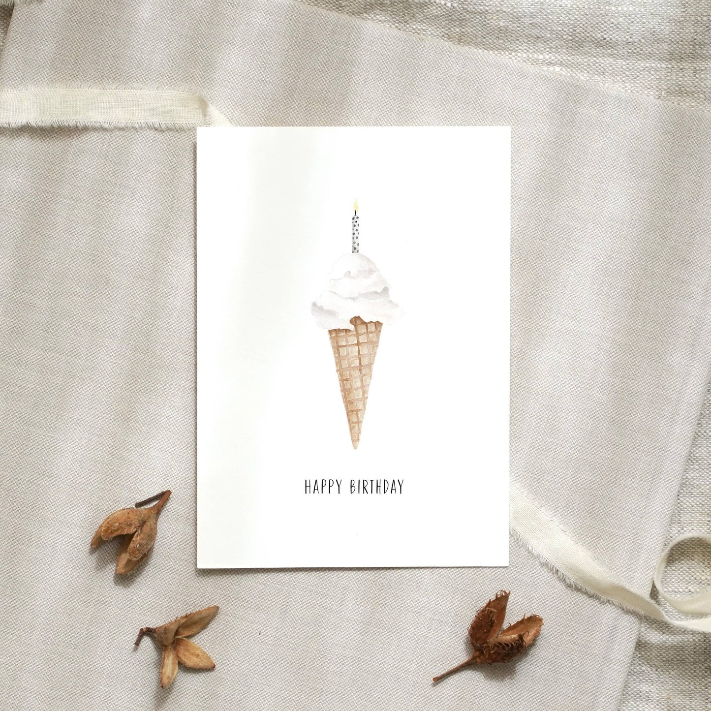 Leo La Douce- Postcard - Ice cream candle