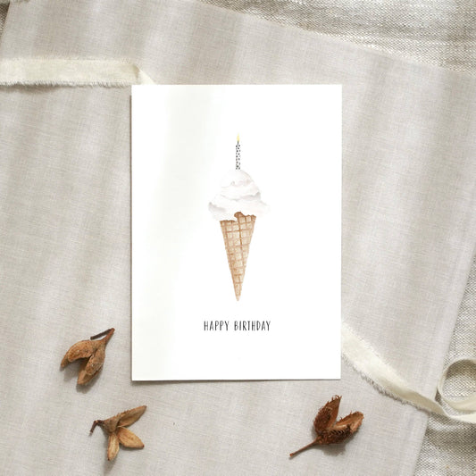 Leo La Douce- Postcard - Ice cream candle