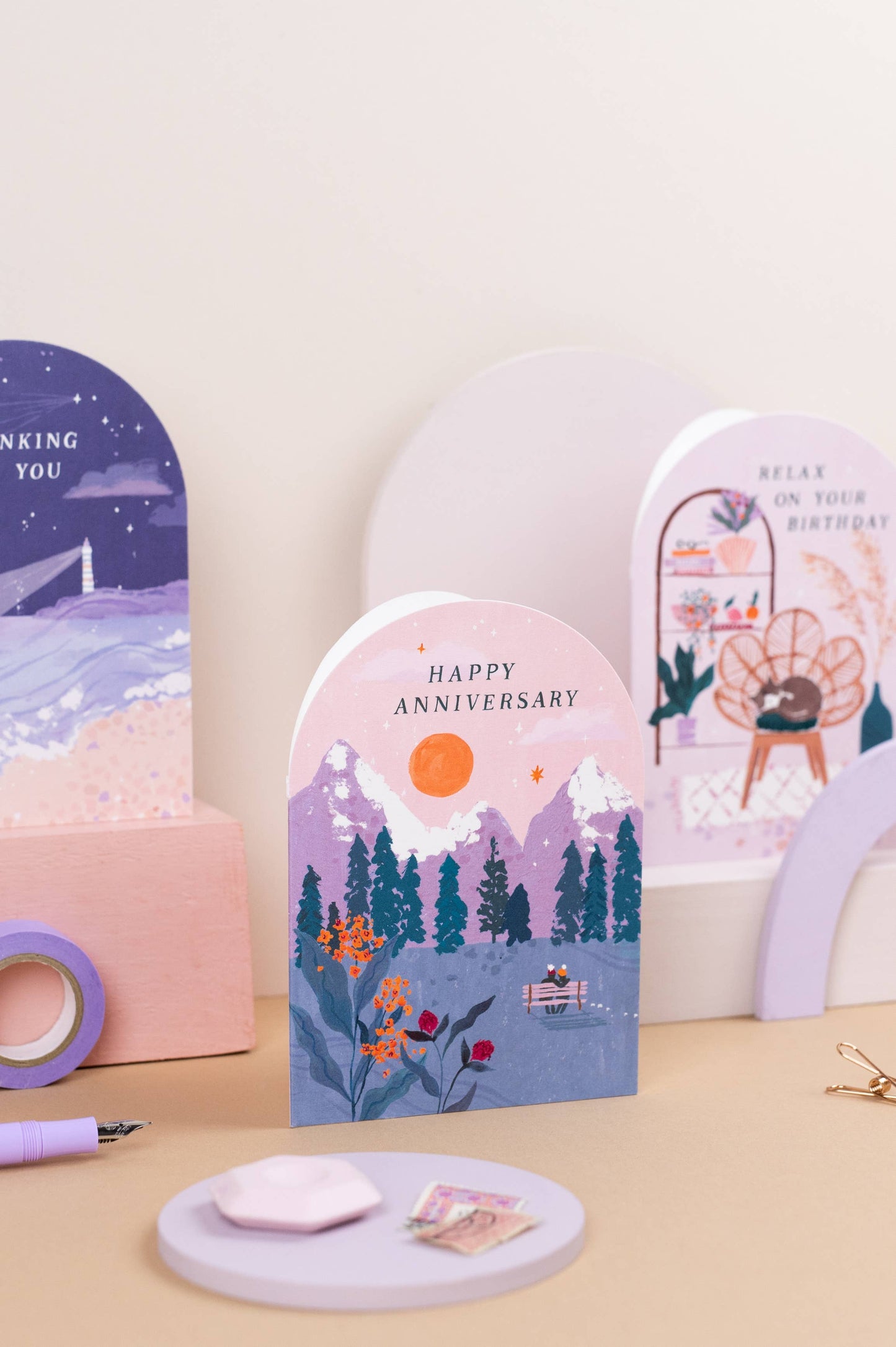 Sister Paper Co. - Anniversary Sunset Card | Anniversary Cards | Love Cards