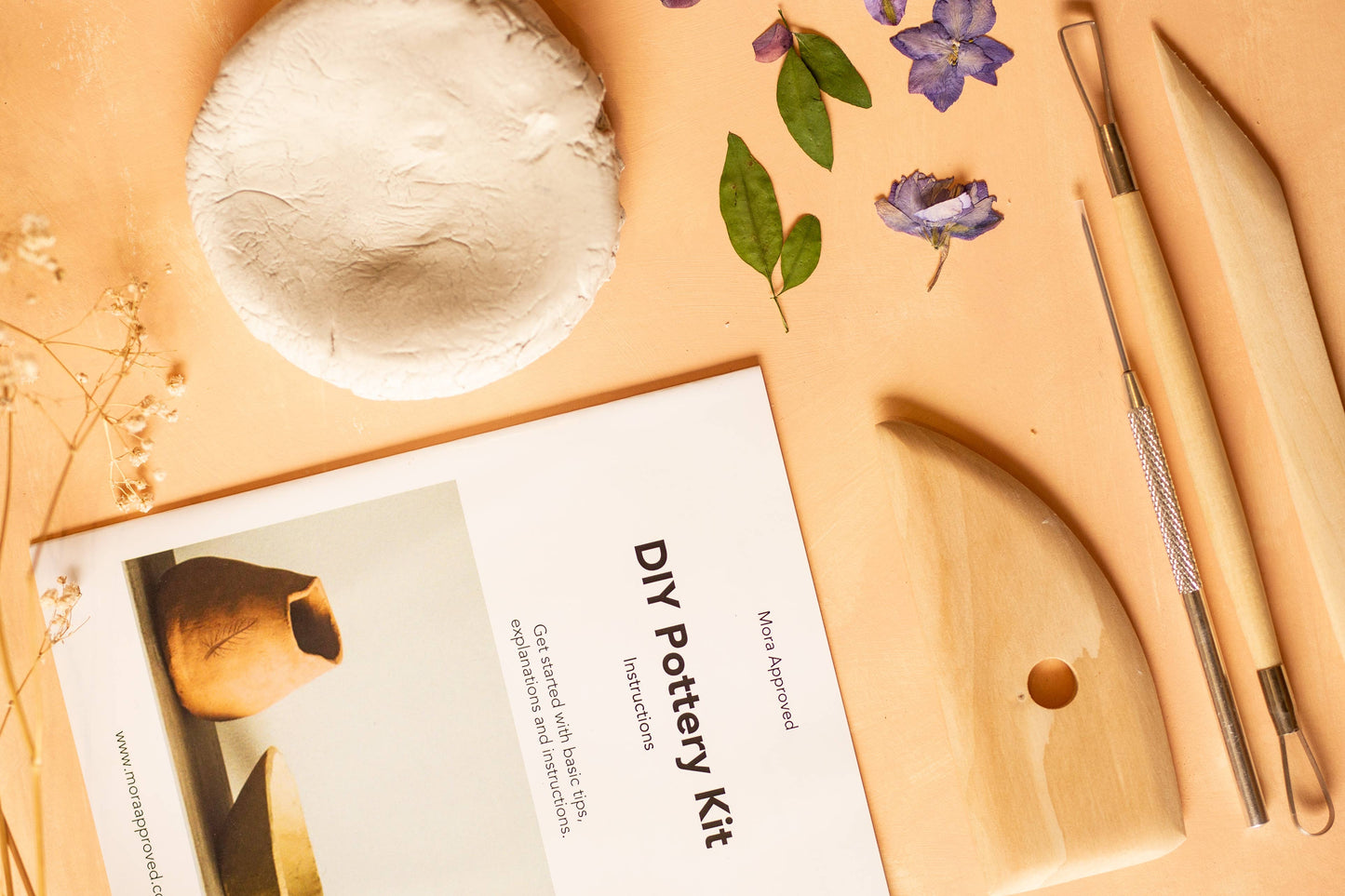DIY Kits by Mora Approved -  Kintsugi, Pottery & Art - DIY Pottery Kit – Air Dry Clay Starter Set  
