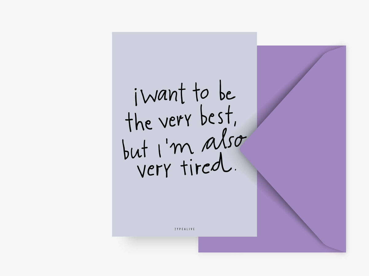 typealive - Postcard / Very Tired w/ envelope