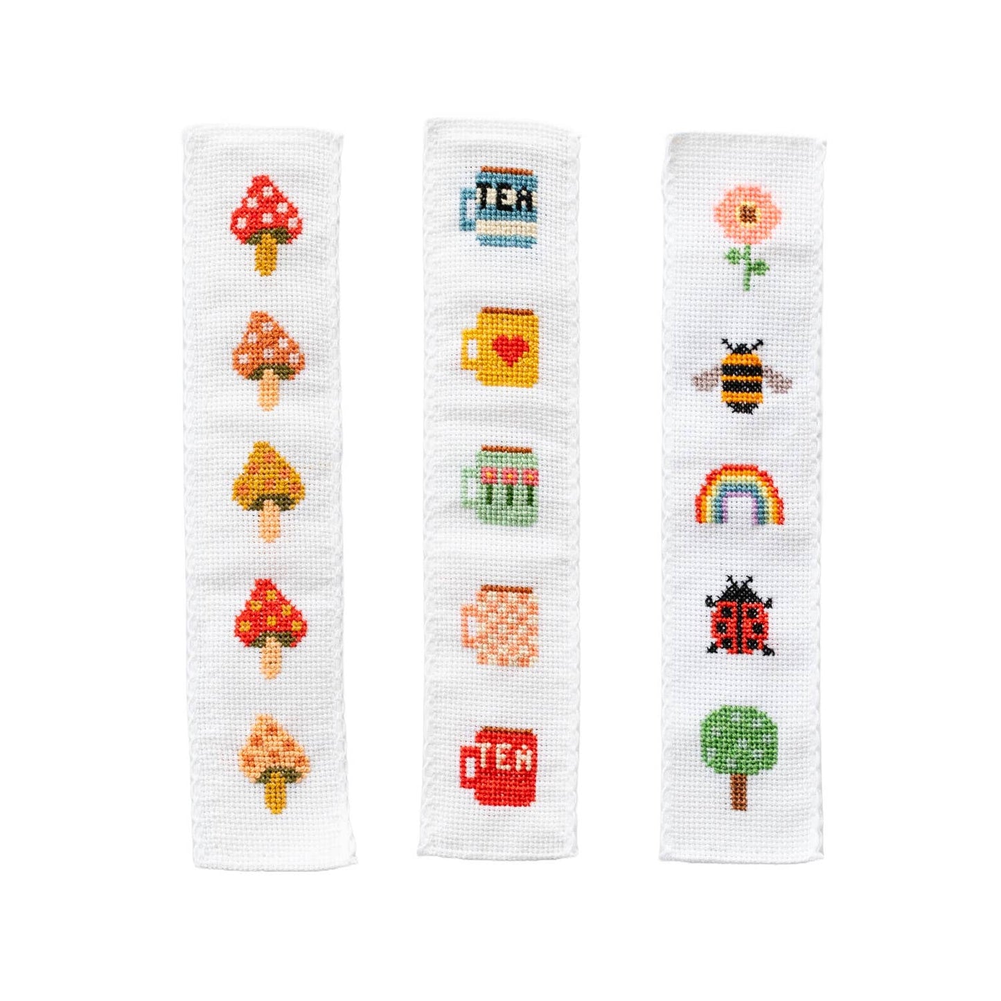 Cotton Clara Craft Kits & Supplies - Nature Rainbow Cross Stitch Bookmark Kit Beginner Friendly