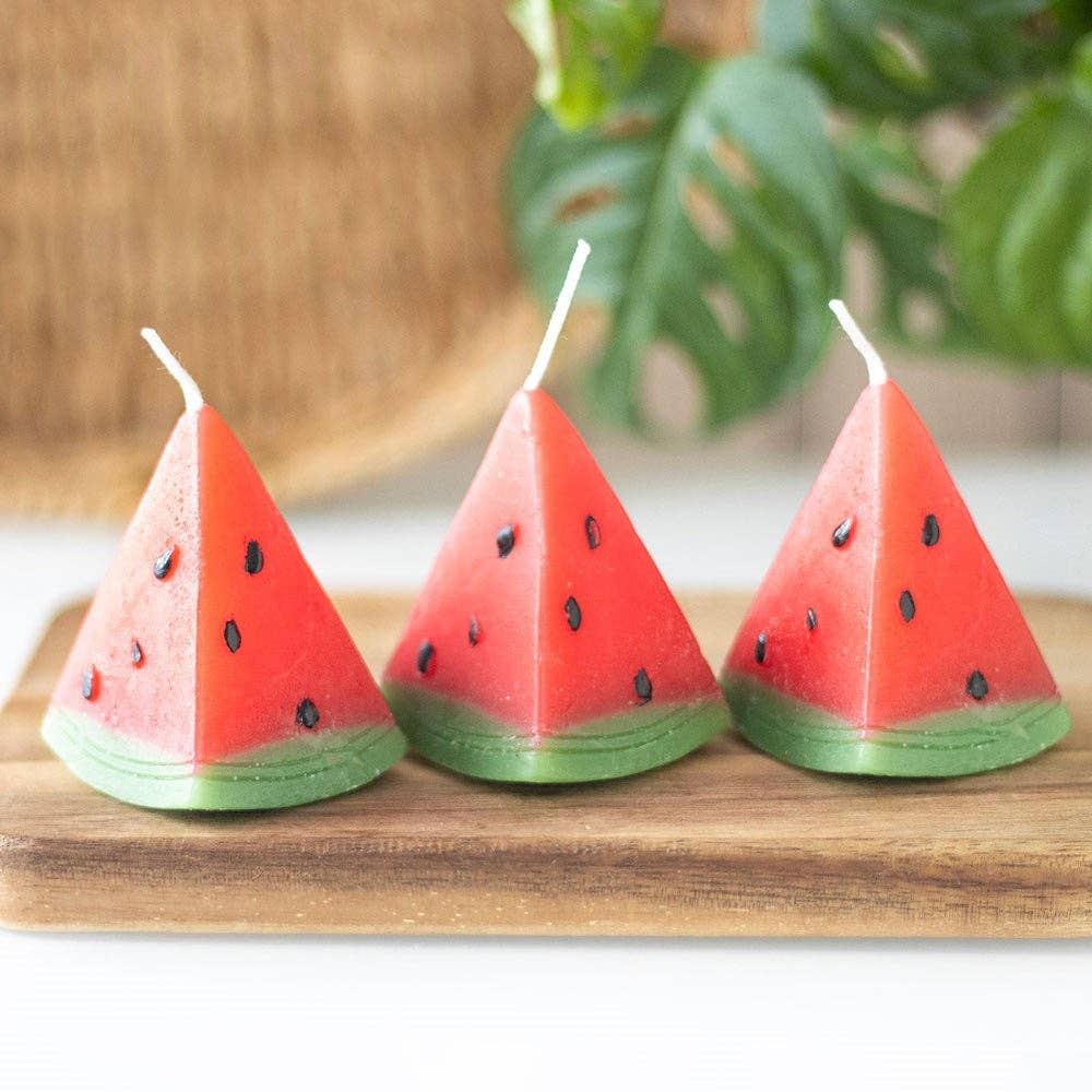 Something Different - Set of 3 Watermelon Shaped Candles