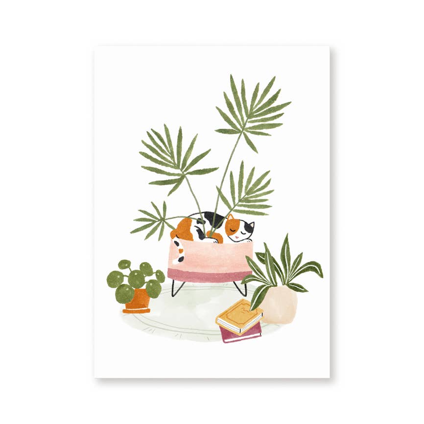Studio Kuukeluus - Postcard calico cat