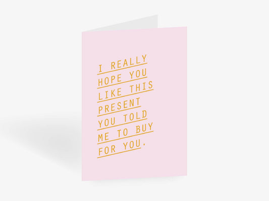 typealive - Greeting card/told me