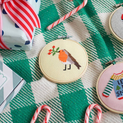 Cotton Clara Craft Kits & Supplies - Robin & Berry Beginner Counted Cross Stitch Kit