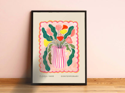Kate Fox Design - Vase Art Print, Colourful Art Print, Hand Drawn Art, Quirky