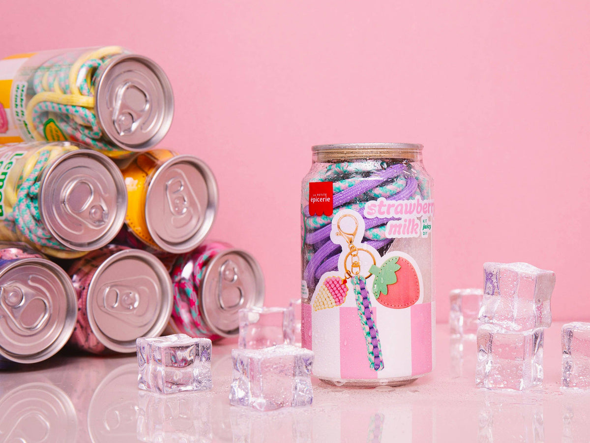 La Petite Épicerie - Can Bag Charm Kit Pshiiit - Strawberry Milk