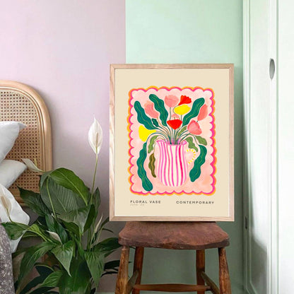 Kate Fox Design - Vase Art Print, Colourful Art Print, Hand Drawn Art, Quirky