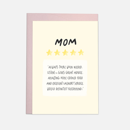 Kaart Blanche - Mom review greeting card