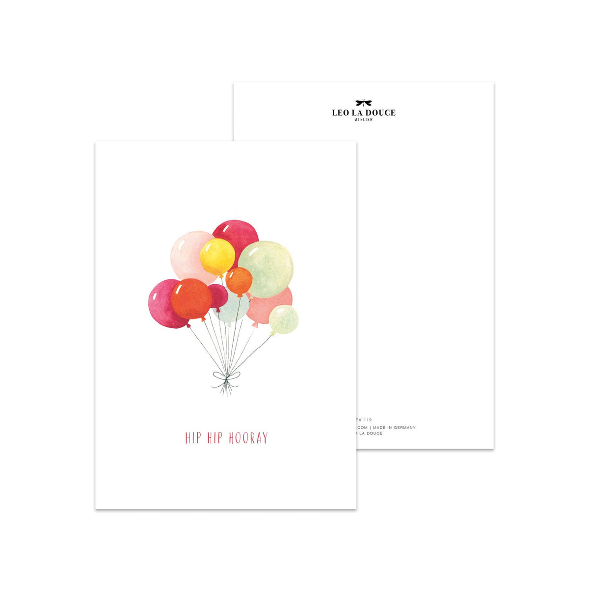 Leo La Douce GmbH - Postcard · Hip Hip Hooray | Balloons