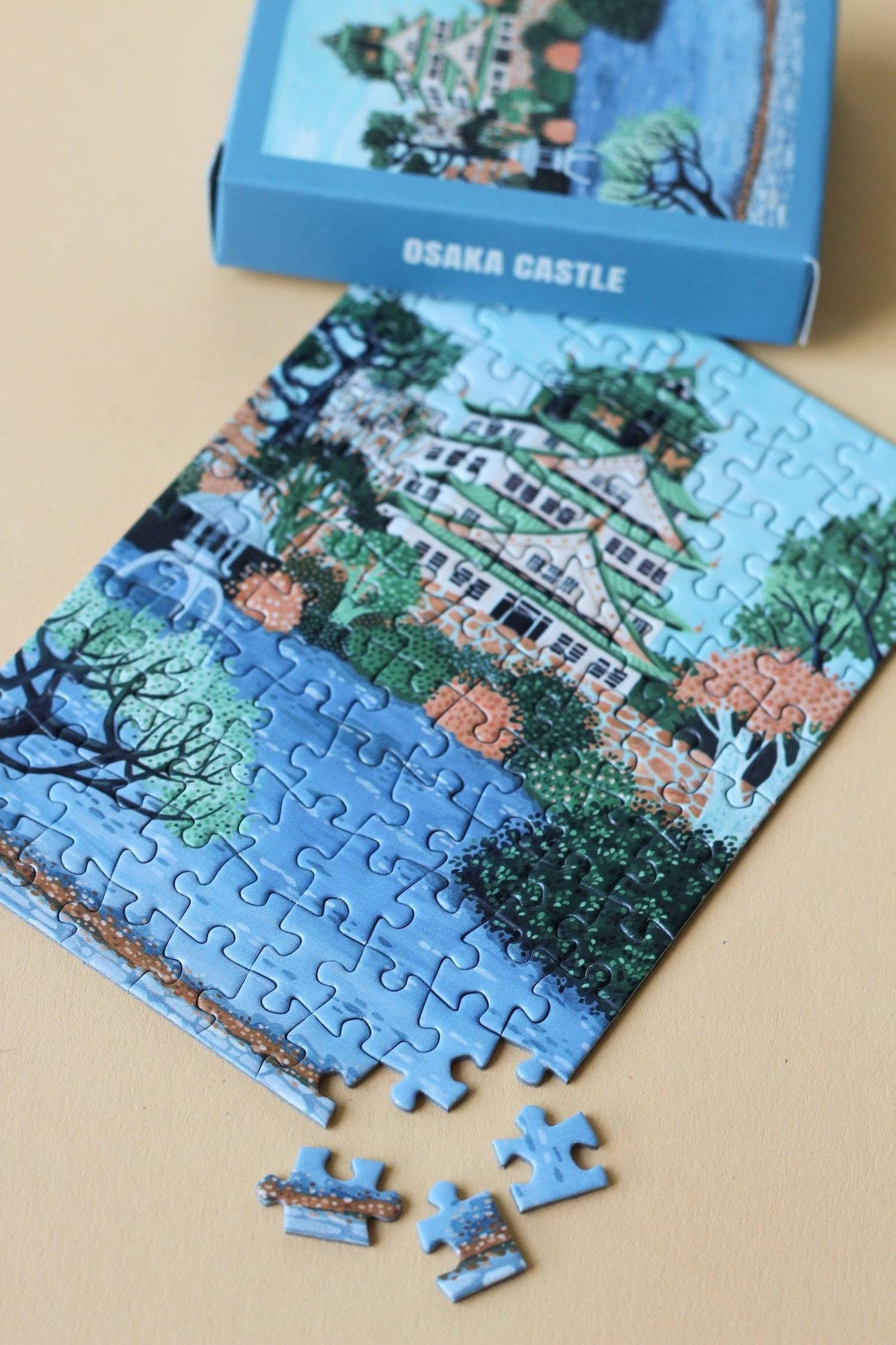 Piecely Puzzles - Osaka Castle mini puzzle, 99 pieces
