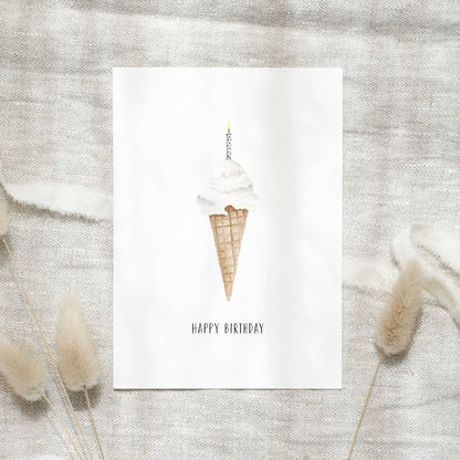 Leo La Douce- Postcard - Ice cream candle