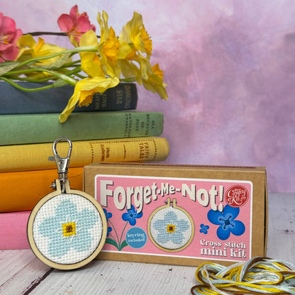 Mini Matchbox Kits - Forget-Me-Not! Mini Matchbox Cross Stitch Kit