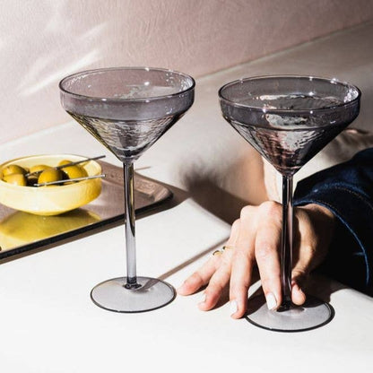 Brût Home and Glassware - Cocktail Glass Claude | set of 2 | grey | Martini glasses