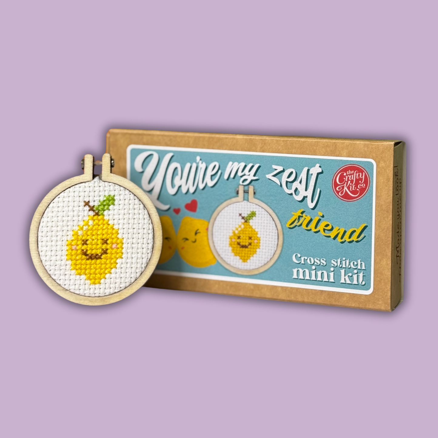 Mini Matchbox Kits - You're My Zest Friend Mini Matchbox Cross Stitch Kit