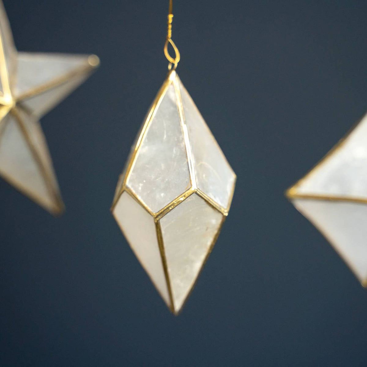 Kinta - X-Mas Trim Cap 10 Sided Polygon Gold Fin. 5 x 9 cm
