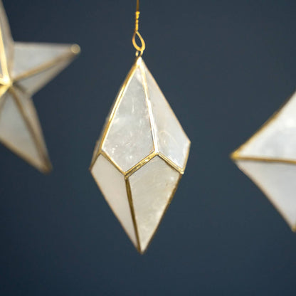 Kinta - X-Mas Trim Cap 10 Sided Polygon Gold Fin. 5 x 9 cm
