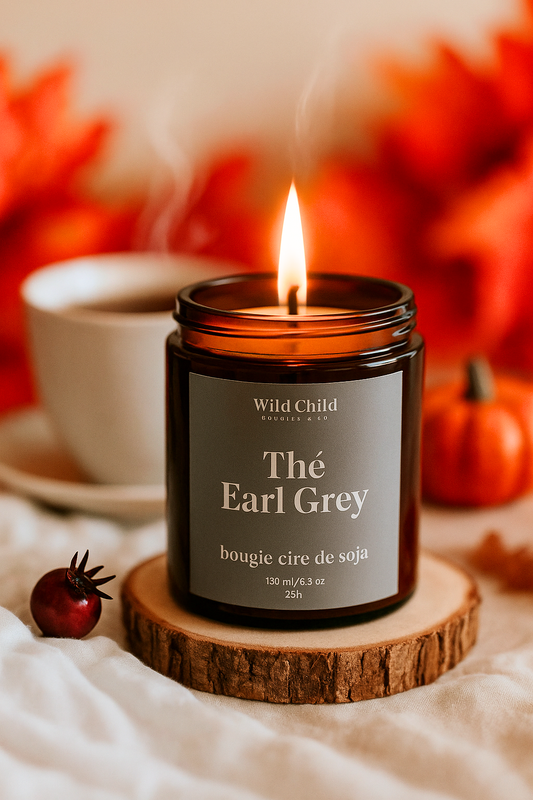 WILD CHILD Bougies & Co - “Earl Grey Tea” - Natural scented candle - 25h