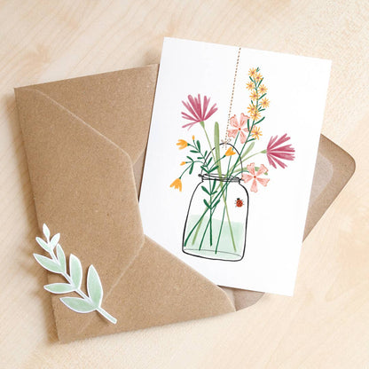 Studio Kuukeluus - Glass Of Flowers Postcard