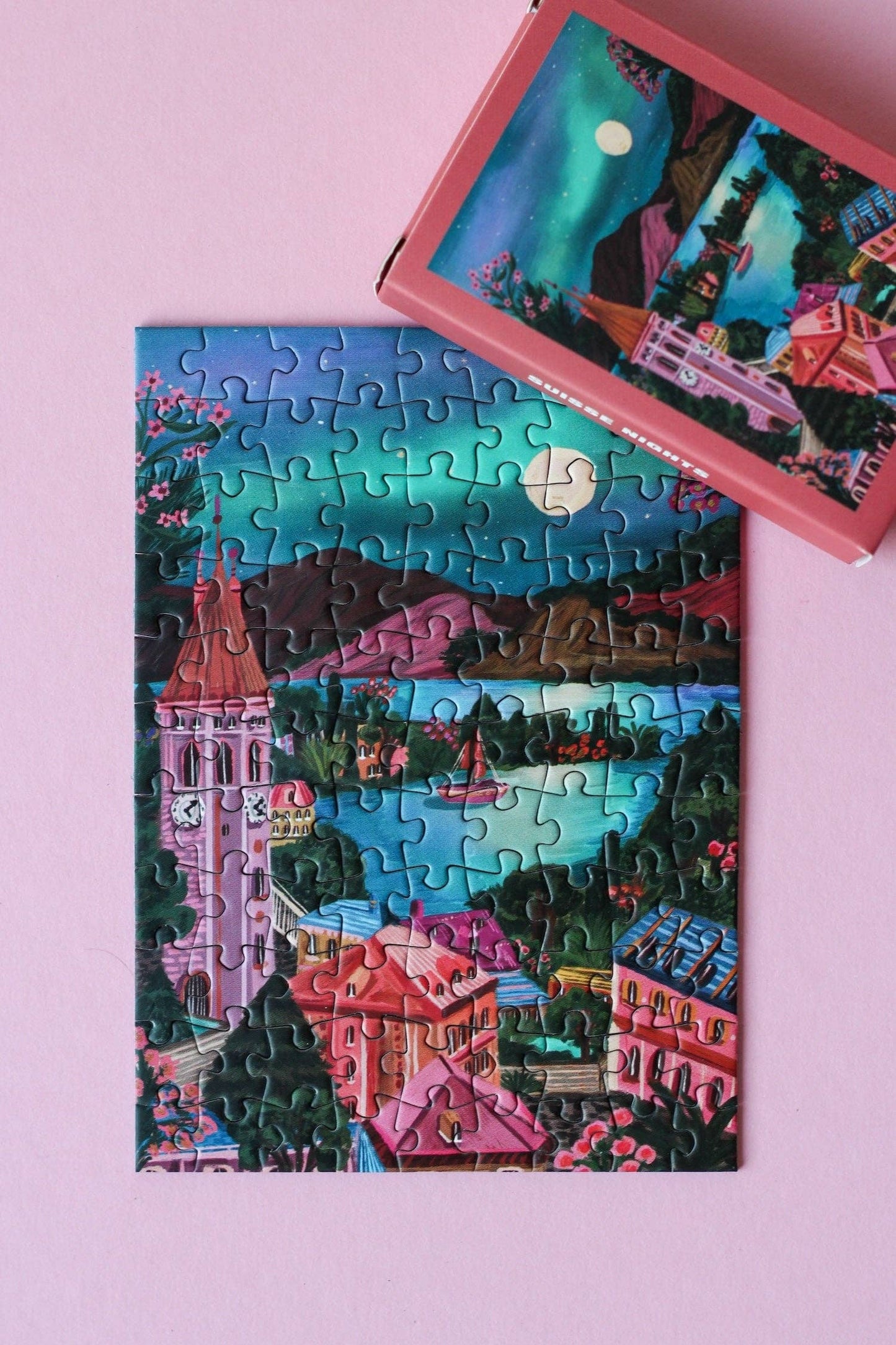 Piecely Puzzles - Suisse Nights mini puzzle, 99 pieces