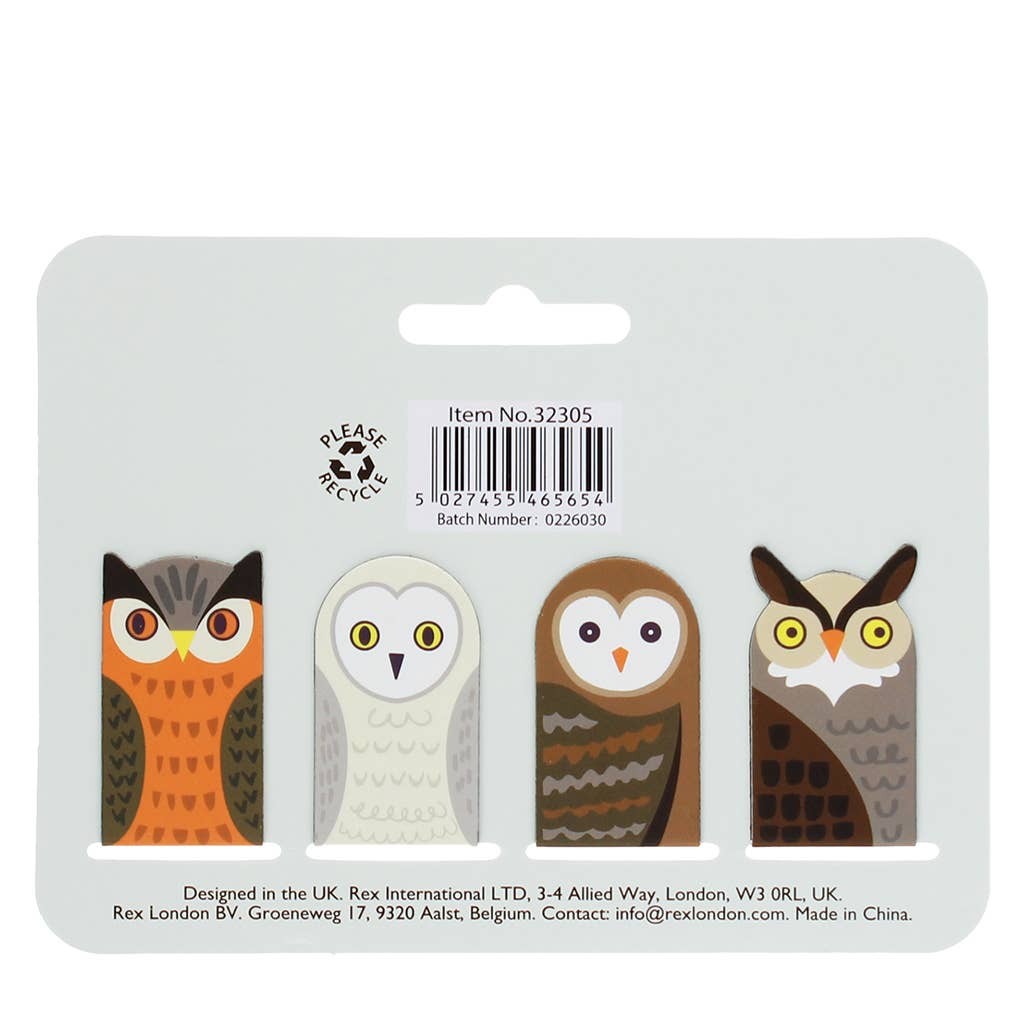 Rex B2B - Europe - Magnetic owl bookmarks (set of 4)