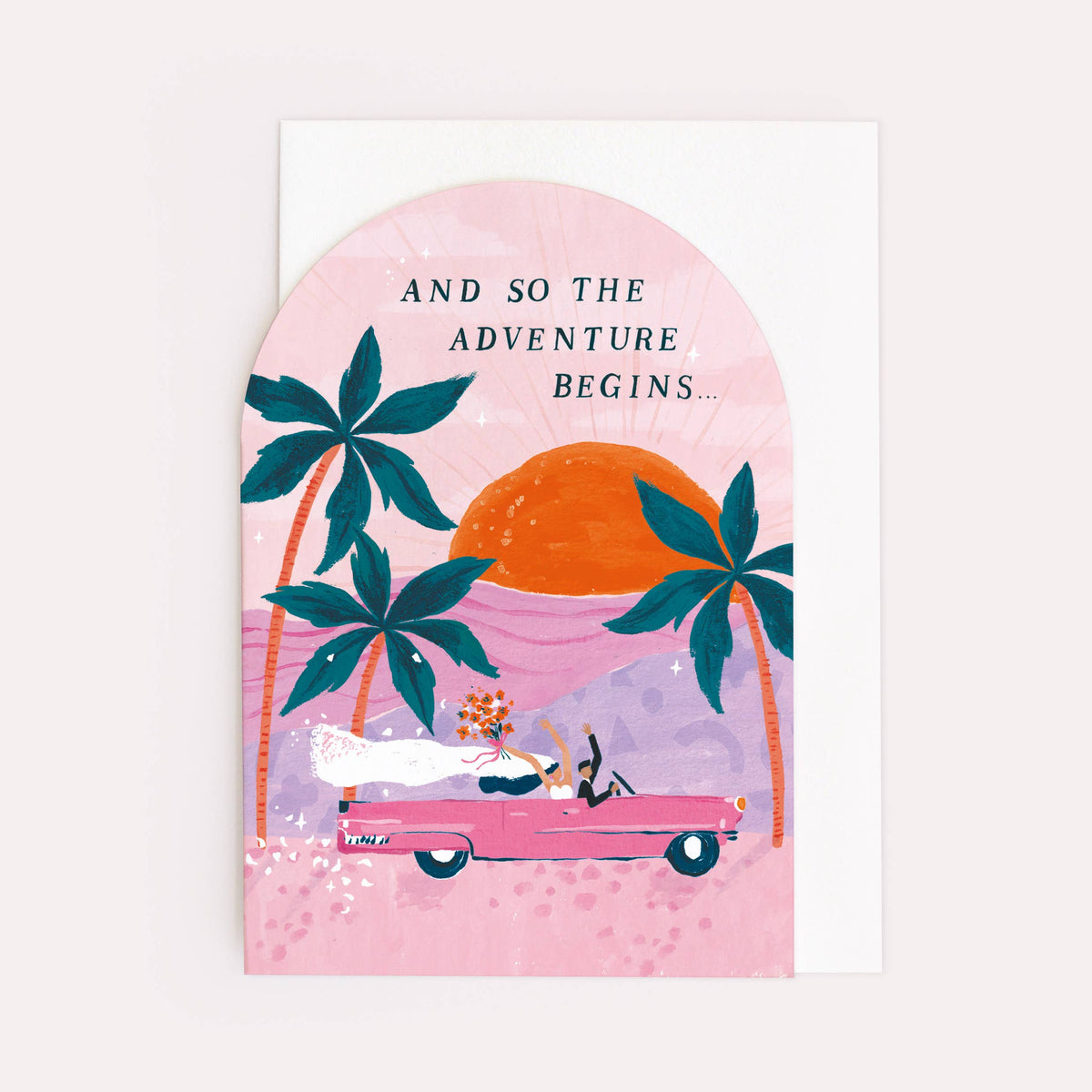 Sister Paper Co. - Adventures Wedding Card | Bride & Groom Card | Wedding Cards