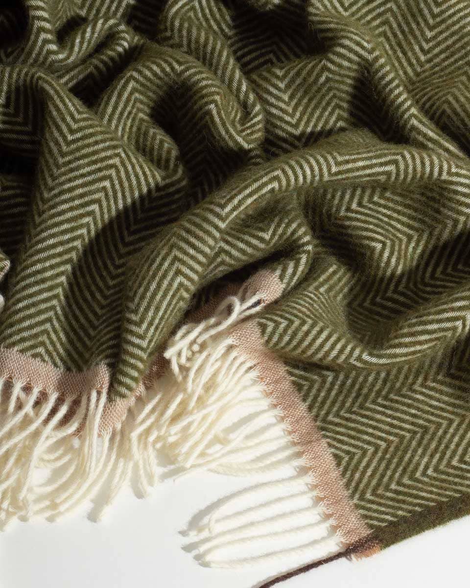 MoST - Wool Throw Blanket Denver olive