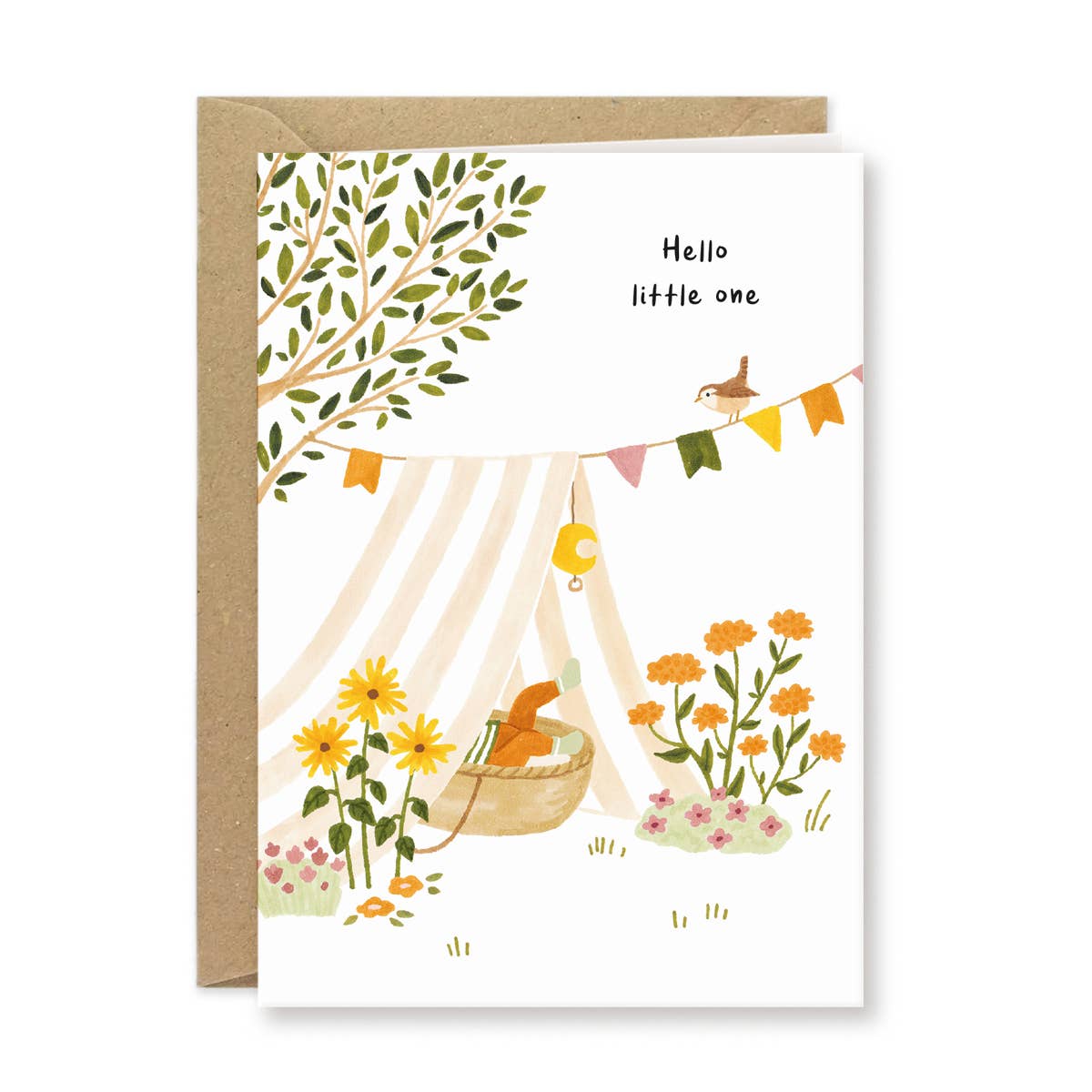 Studio Kuukeluus - Baby card garden - Hello little one