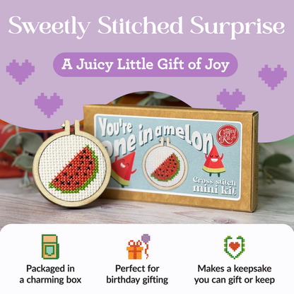 Mini Matchbox Kits - You're One in a Melon Mini Matchbox Cross Stitch Kit