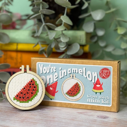 Mini Matchbox Kits - You're One in a Melon Mini Matchbox Cross Stitch Kit
