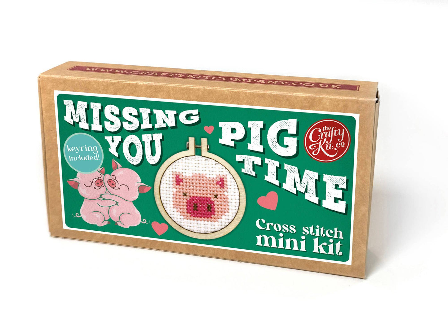 Mini Matchbox Kits - Missing You Pig Time Mini Matchbox Cross Stitch Kit