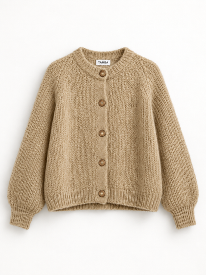 TAMBA - Mohair cardigan with button placket