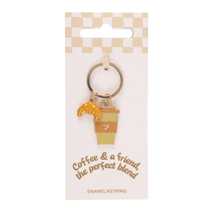 Something Different - Coffee and a Friend Croissant Keyring