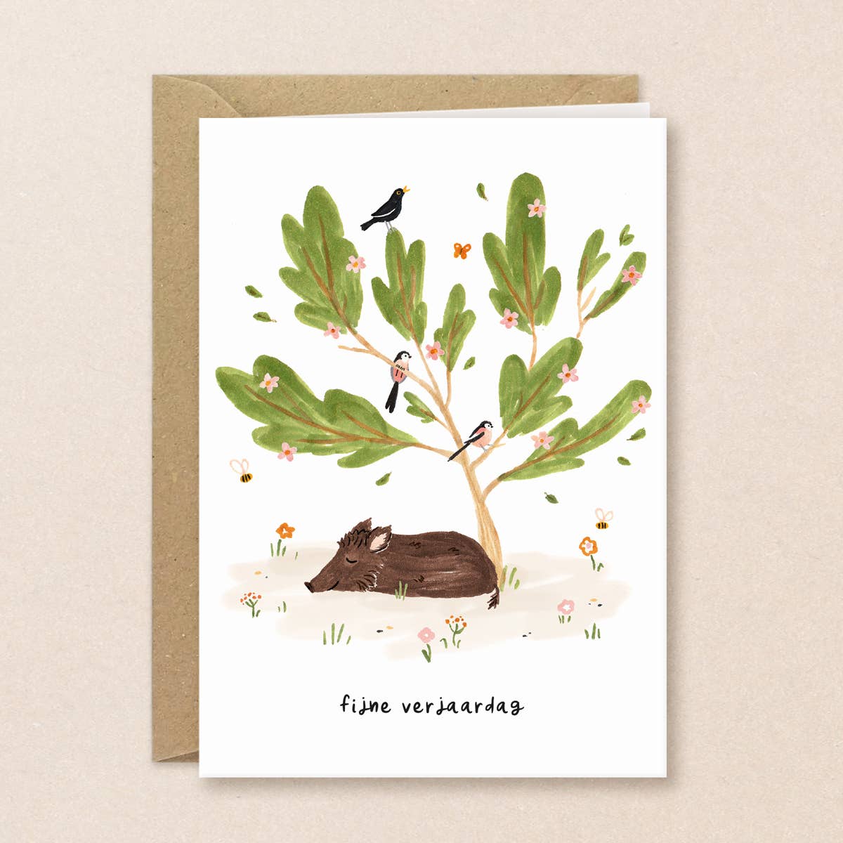 Studio Kuukeluus - Wild Boar Birthday Card