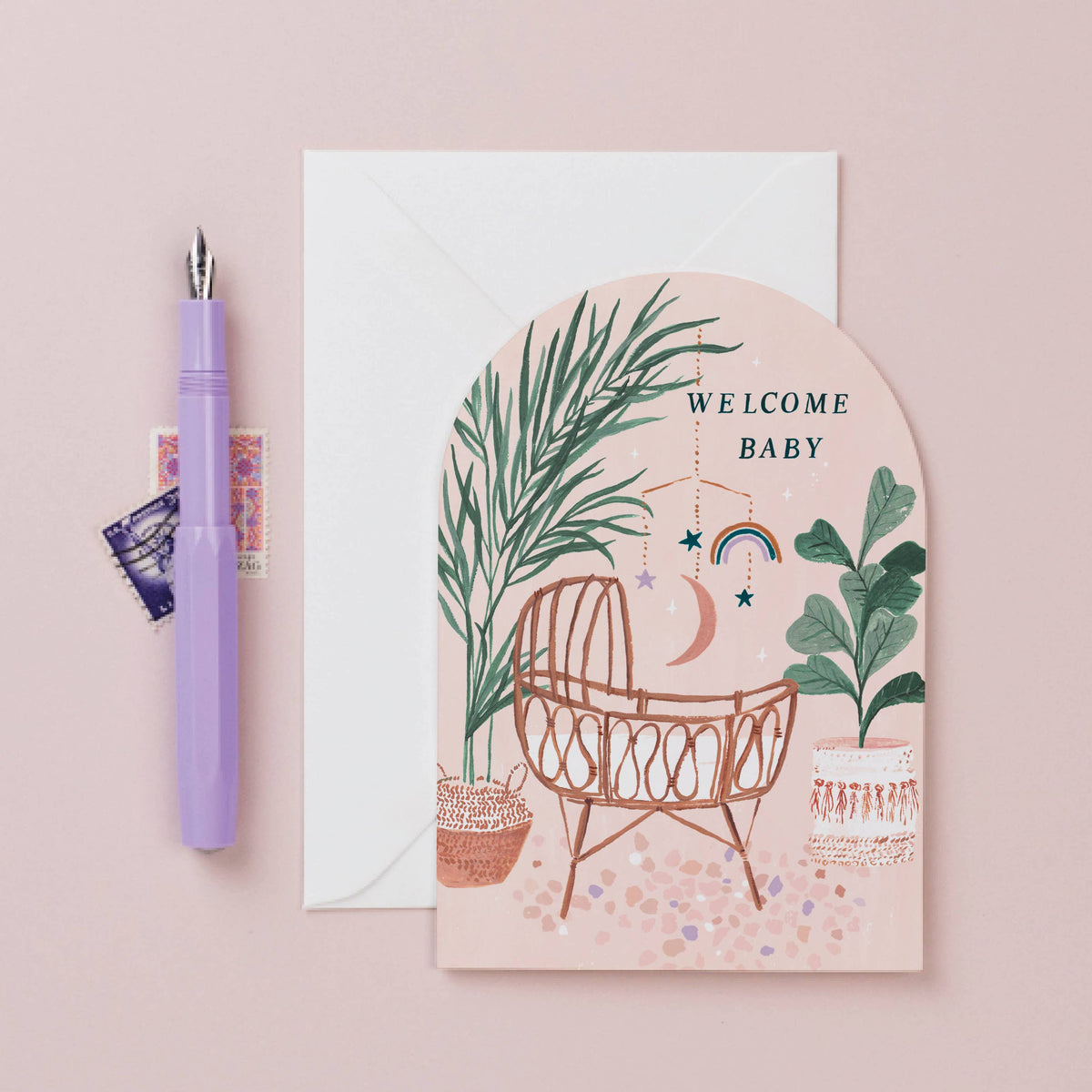Sister Paper Co. - Welcome Baby Card | New Baby Card | Gender Neutral Baby Card