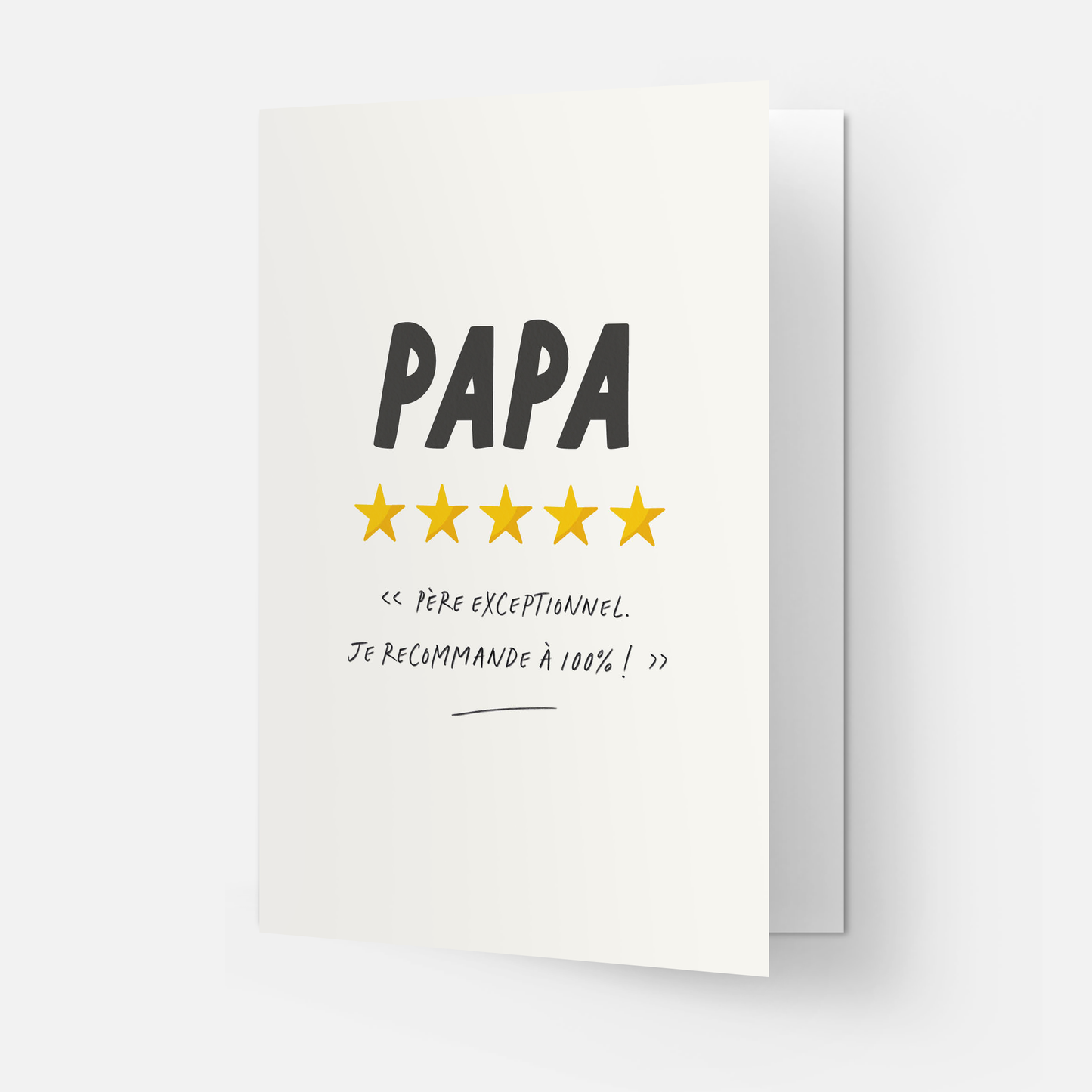 Kaart Blanche - Dad short review greeting card (also in FR)