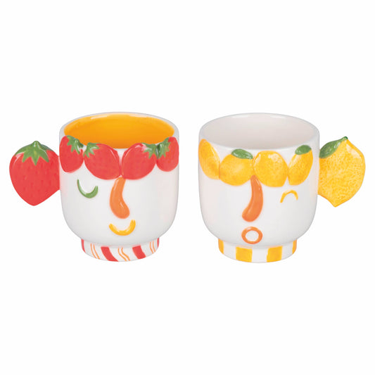 VdE Tivoli 1996 - FRUIT LIFE MUG 2 ASSORTED / FACE DESIGN