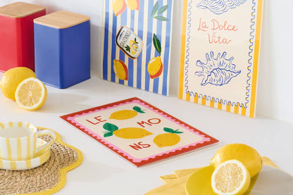Zeller Present - Glass cutting board "Italian Lemons"