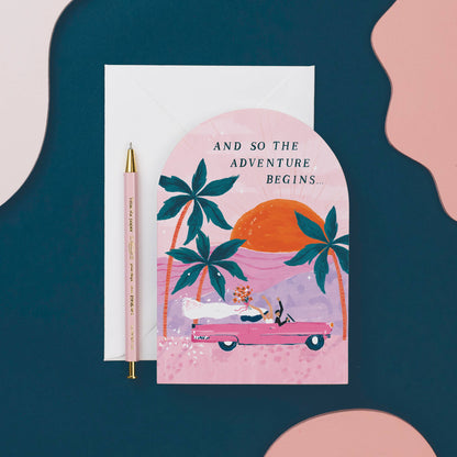 Sister Paper Co. - Adventures Wedding Card | Bride & Groom Card | Wedding Cards