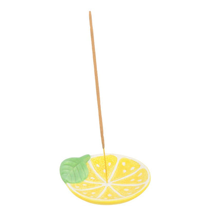 Something Different - Lemon Slice Ceramic Incense Holder Plate