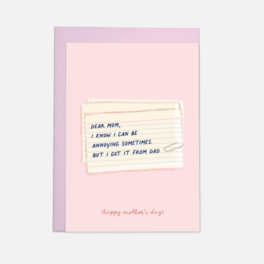 Kaart Blanche - Mom note - greeting card