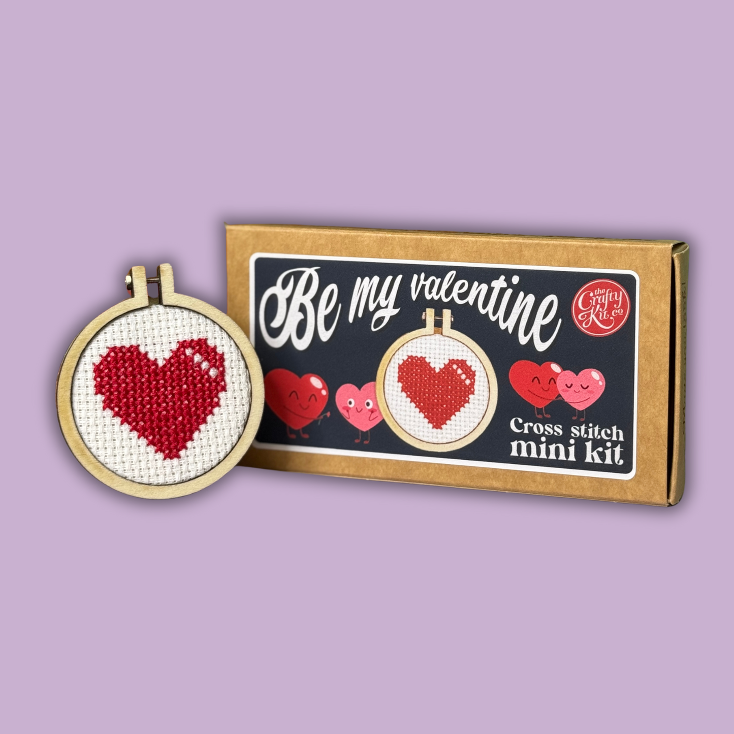 Mini Matchbox Kits - Be My Valentine Mini Matchbox Cross Stitch Kit